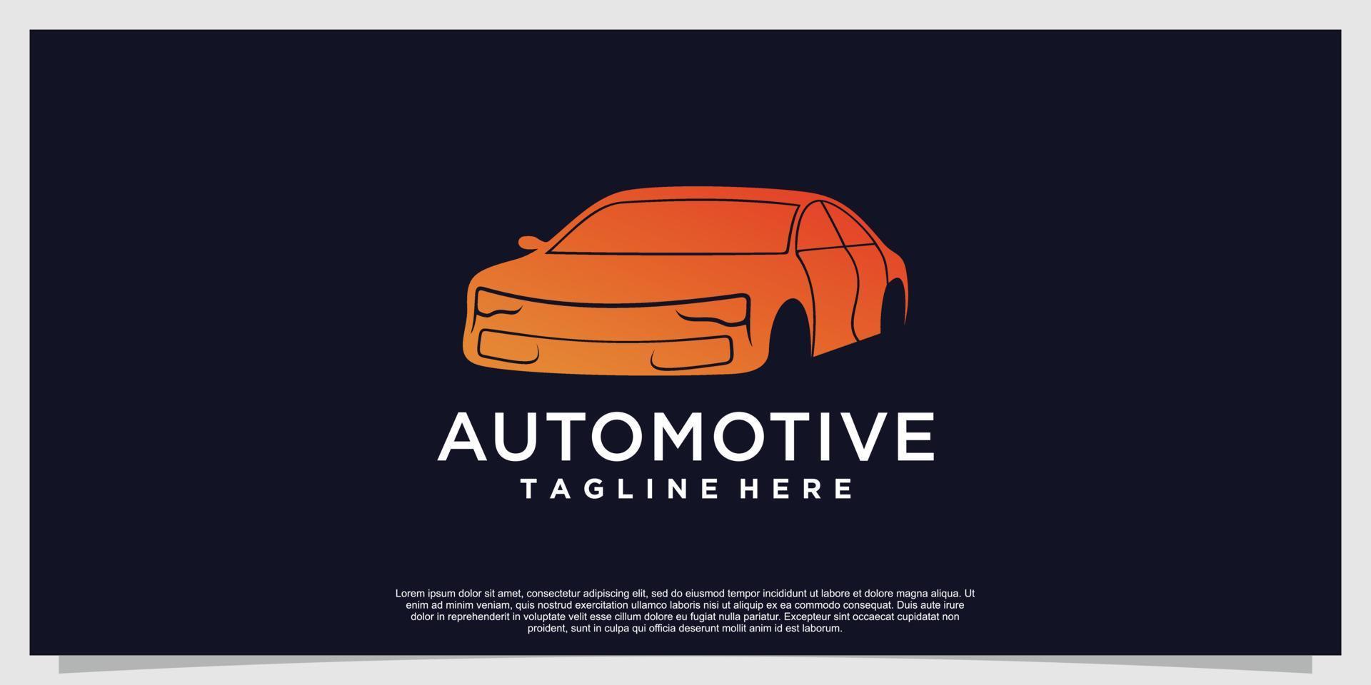 diseño de logotipo de automóvil automotriz con vector premium de concepto