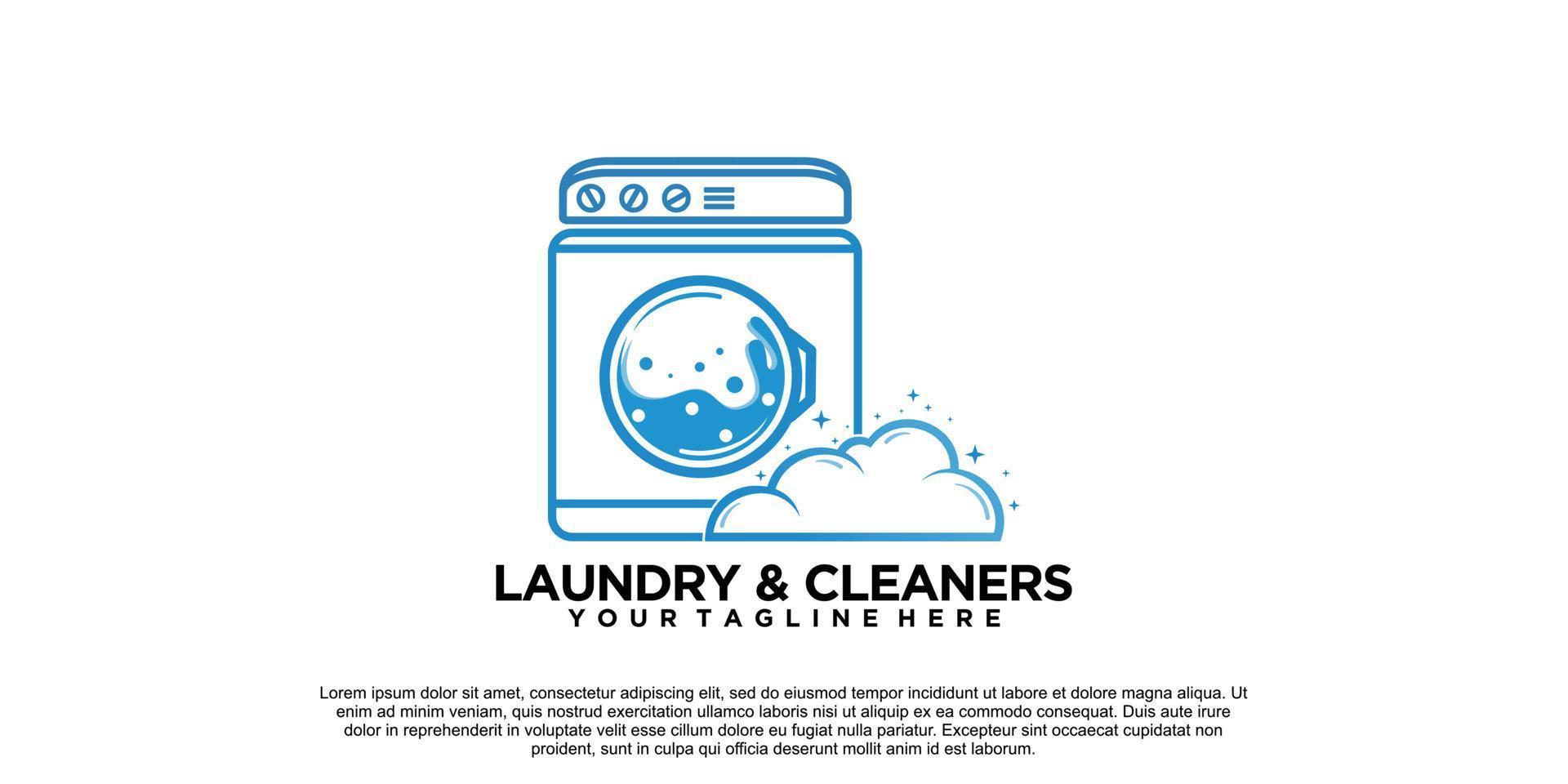 Laundry logo design with creative concept Premium Vector part 1