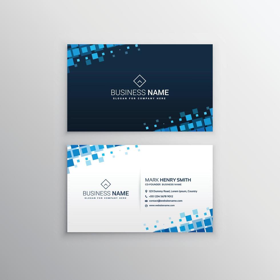 tarjeta de visita creativa moderna de onda azul y tarjeta de nombre, diseño de vector de plantilla limpio simple, diseño en tamaño de rectángulo.