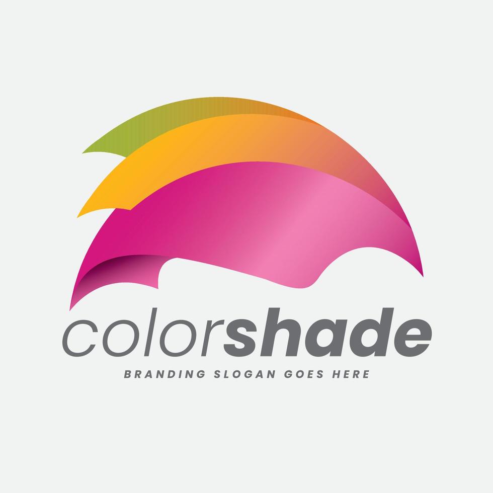Color Shades and Fancy Umbrella Logo vector