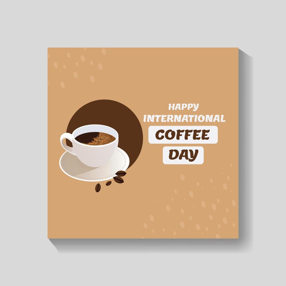 international coffee day Template vector