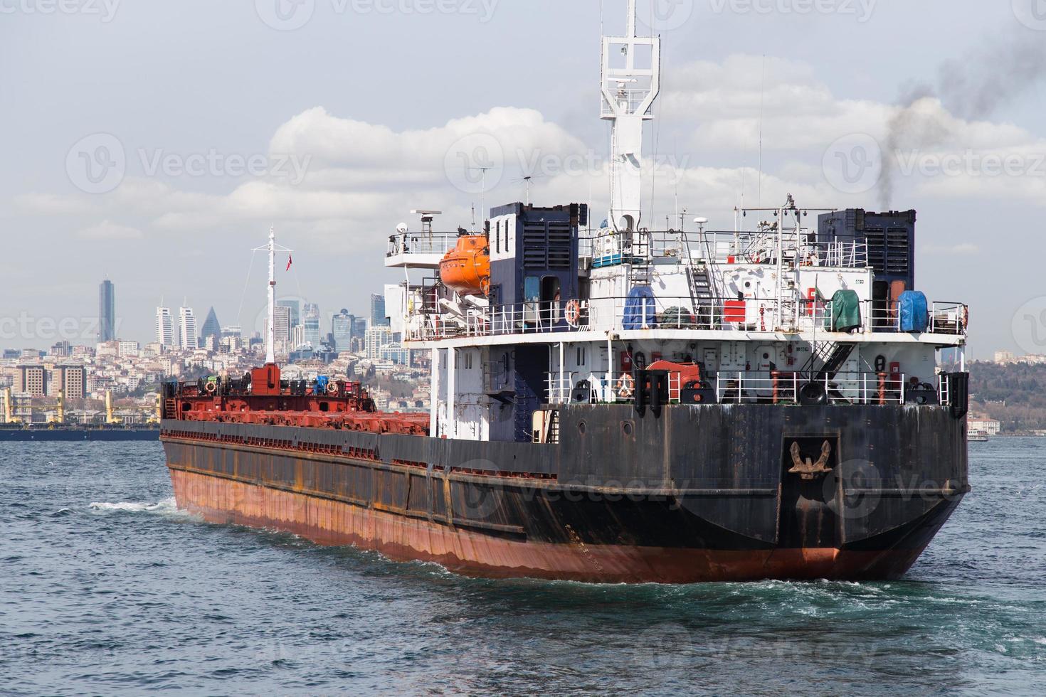 Cargo Ship in sea photo