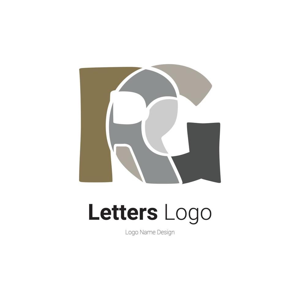 vector de diseño de negocio de fuente de logotipo rg, uso sostenible para diversos fines comerciales