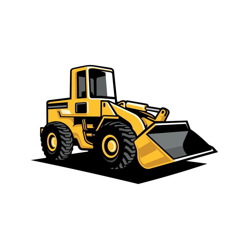 vector de ilustración de equipo pesado de construcción bulldozer