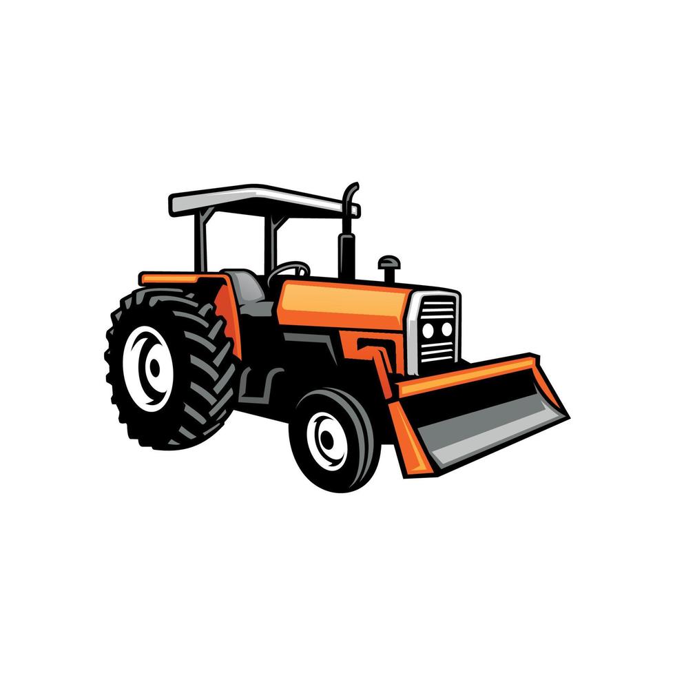 Ilustración de tractor y excavación untitfarm vectorled-1 vector