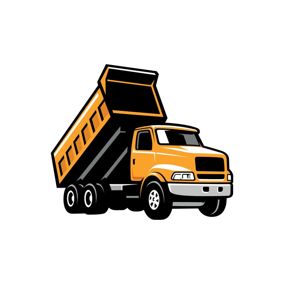 dump truck illustration vector