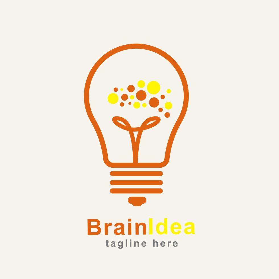 light bulb creative idea logo modern technology innovation design. vector