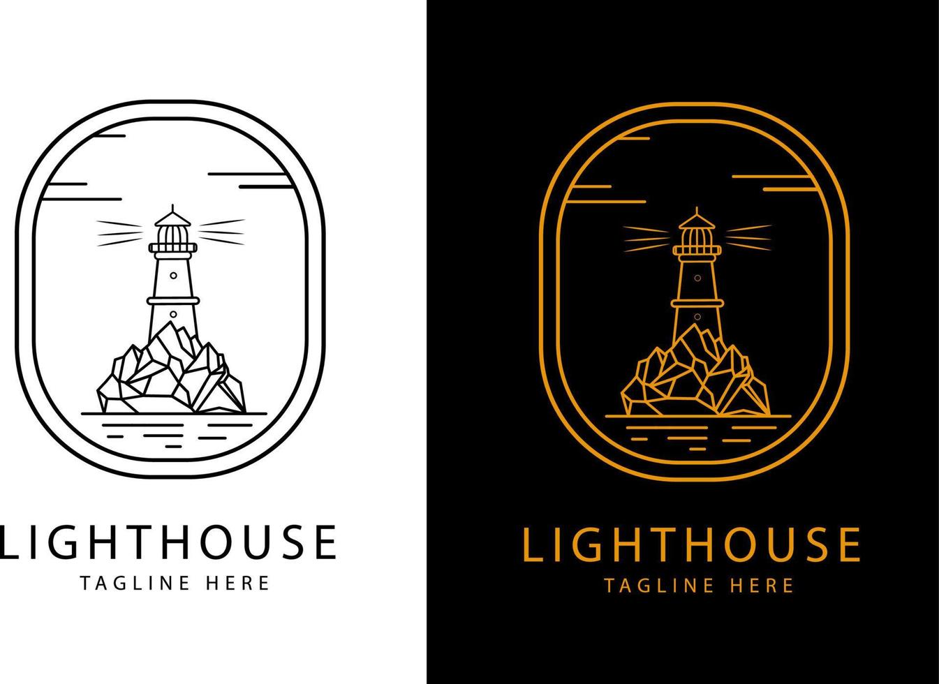 vector illustration of a lighthouse for a symbol or logo icon line art style.