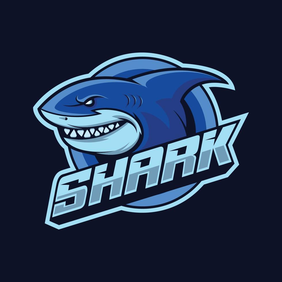 Shark mascot logo good use for symbol identity emblem badge and more vector