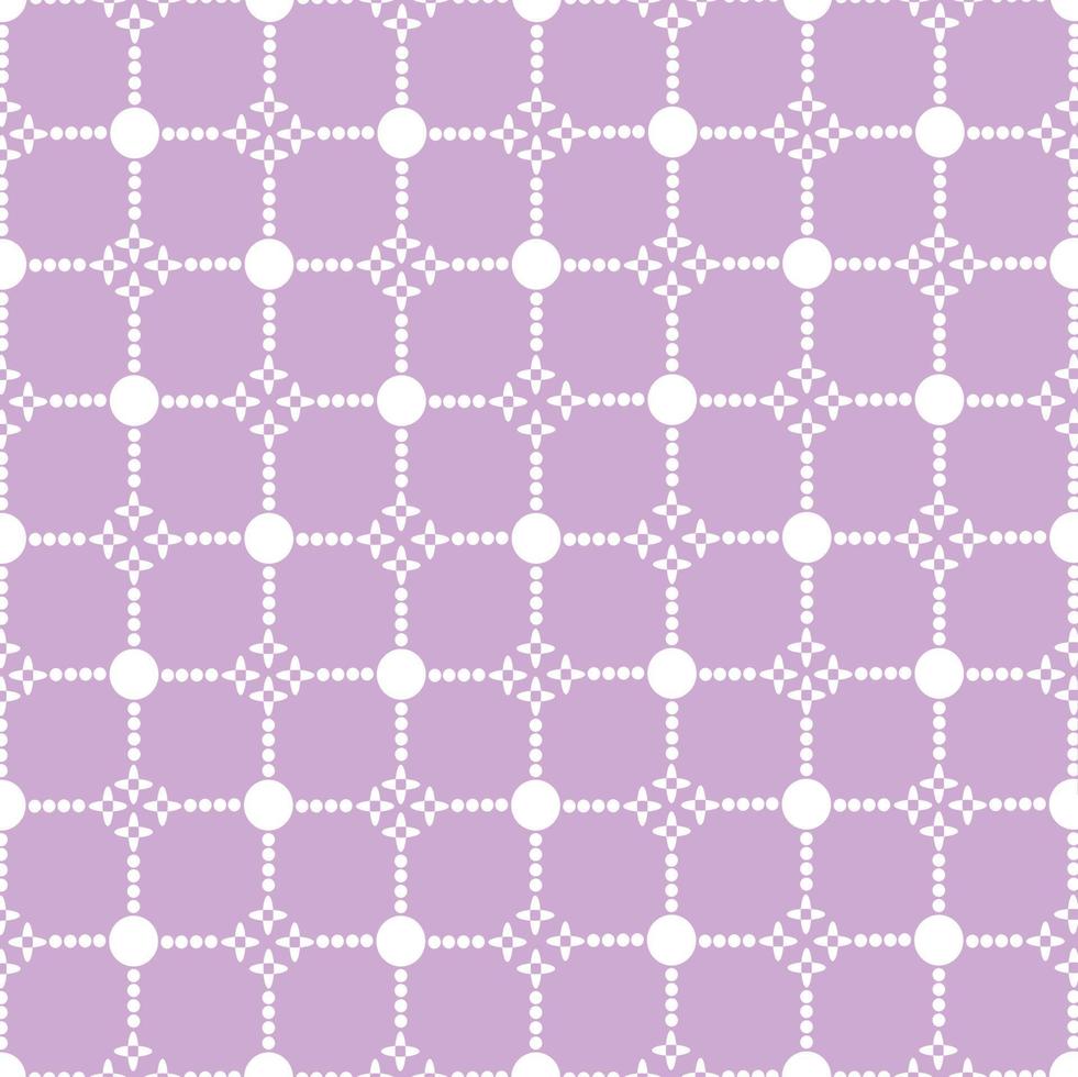 Seamless pattern with white dots and snowflakes. on a pastel purple background vector