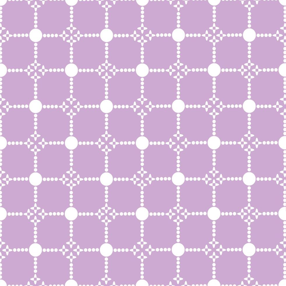 Seamless pattern with white dots and snowflakes. on a pastel purple background vector