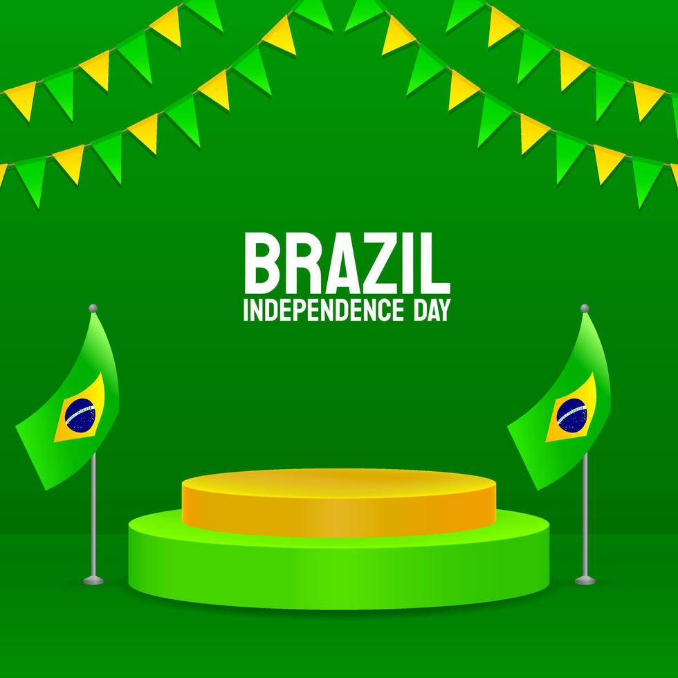 brazil independence day 3d stage, minimalist show case platform ...