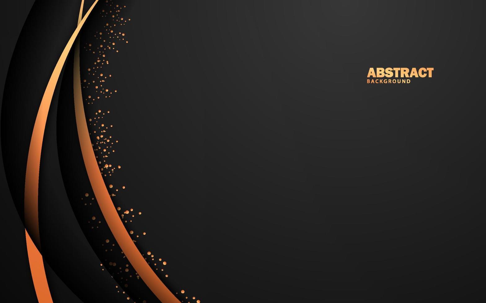 Abstract black golden luxury background vector