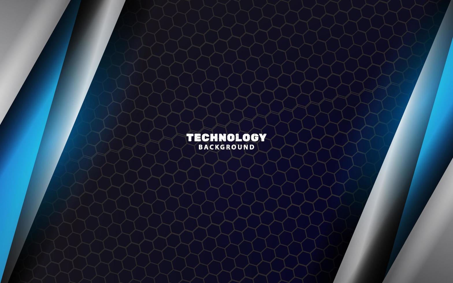 Modern abstract technology silver blue color background vector