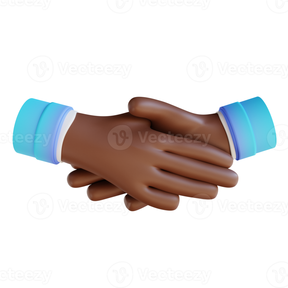 3D illustration handshake hand gestures png