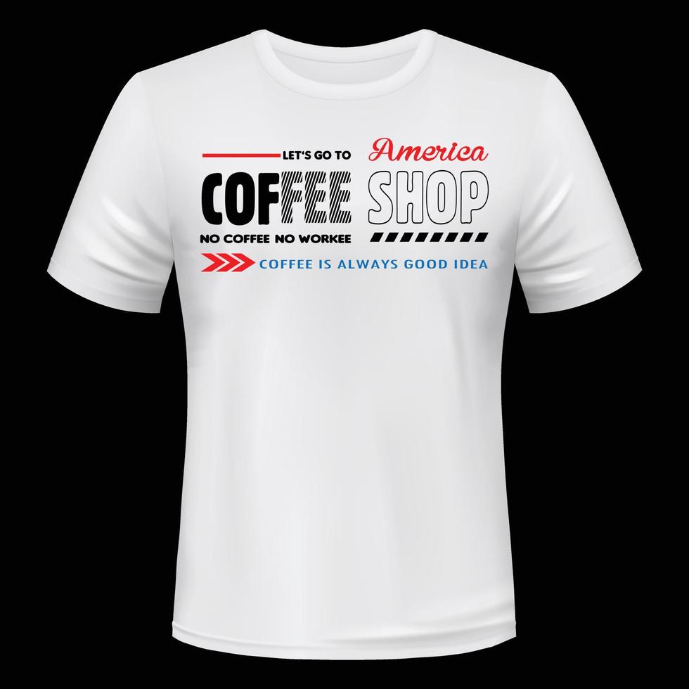 diseño de camiseta del día internacional del café vector