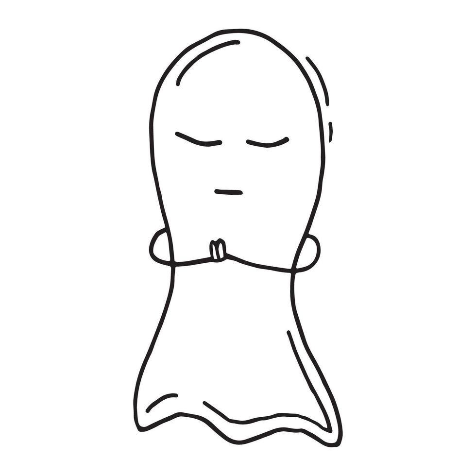 ghost in doodle style 10841760 Vector Art at Vecteezy