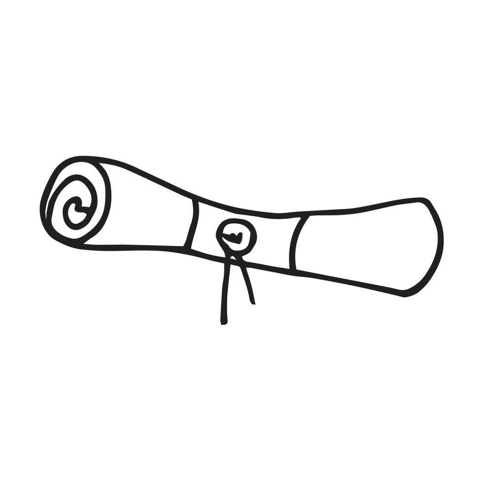 scroll in doodle style vector
