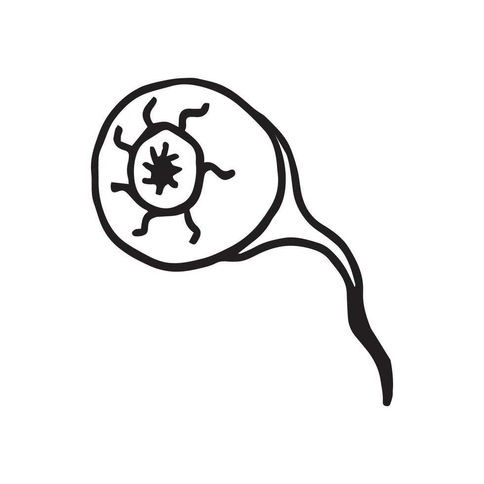 eyeball in doodle style vector