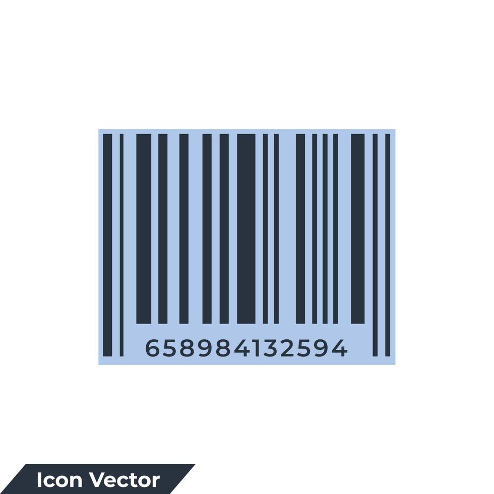 barcode icon logo vector illustration. Check code symbol template for graphic and web design collection