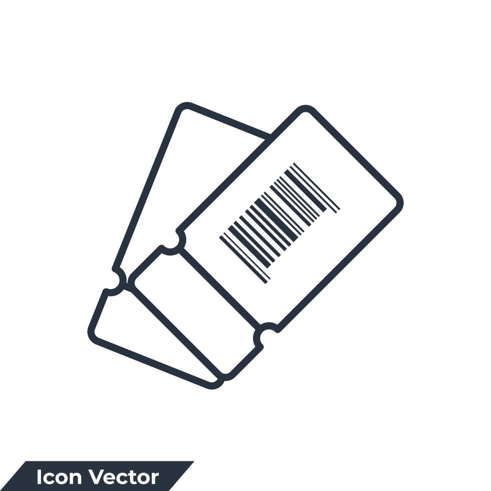 Ilustración de vector de logotipo de icono de cupón. plantilla de símbolo de cupón de descuento para la colección de diseño gráfico y web