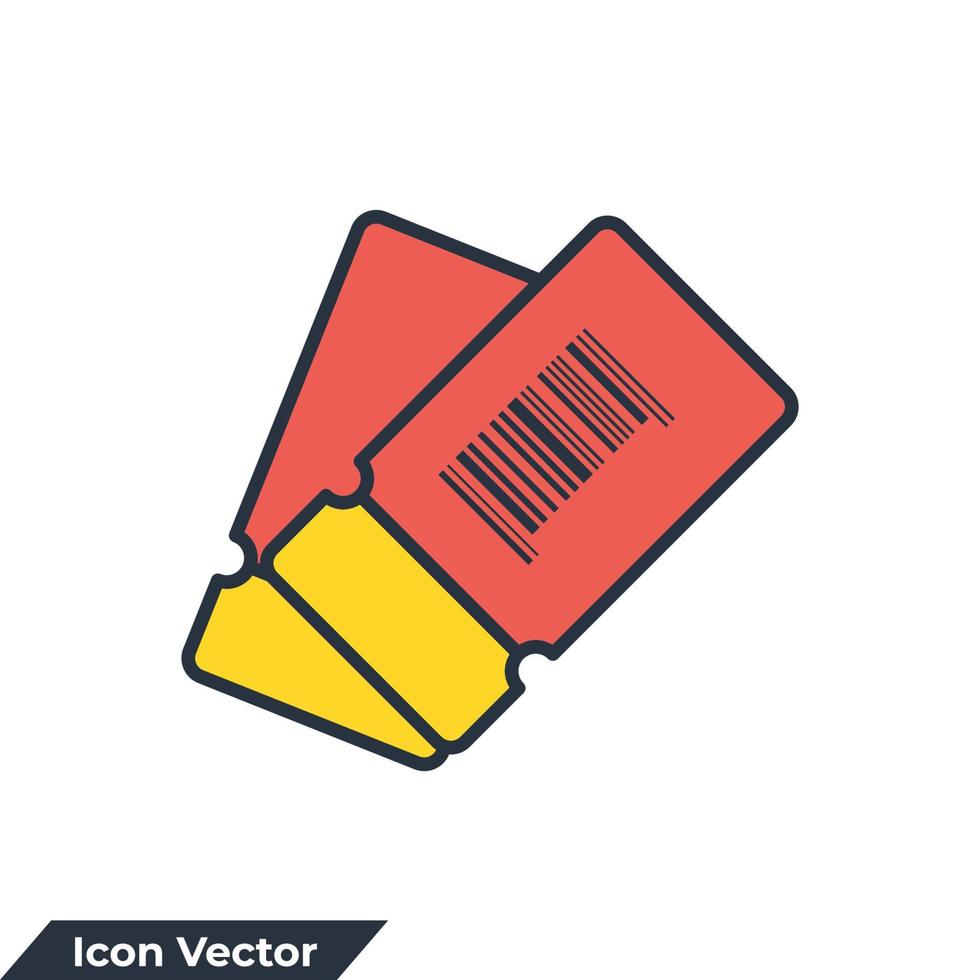 Ilustración de vector de logotipo de icono de cupón. plantilla de símbolo de cupón de descuento para la colección de diseño gráfico y web