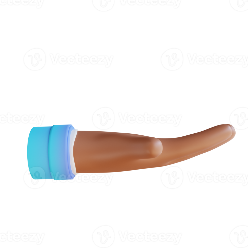 3D illustration donation hand gestures png