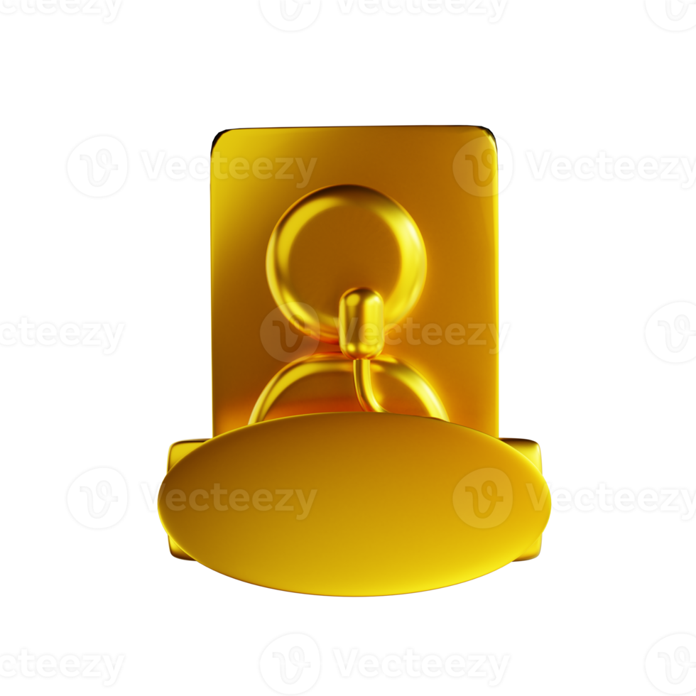 3D illustration golden conference png