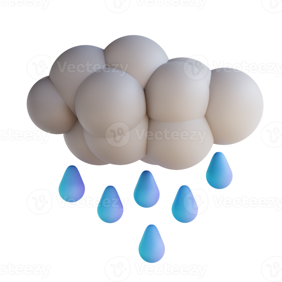 3d illustrazione notte pioggia png