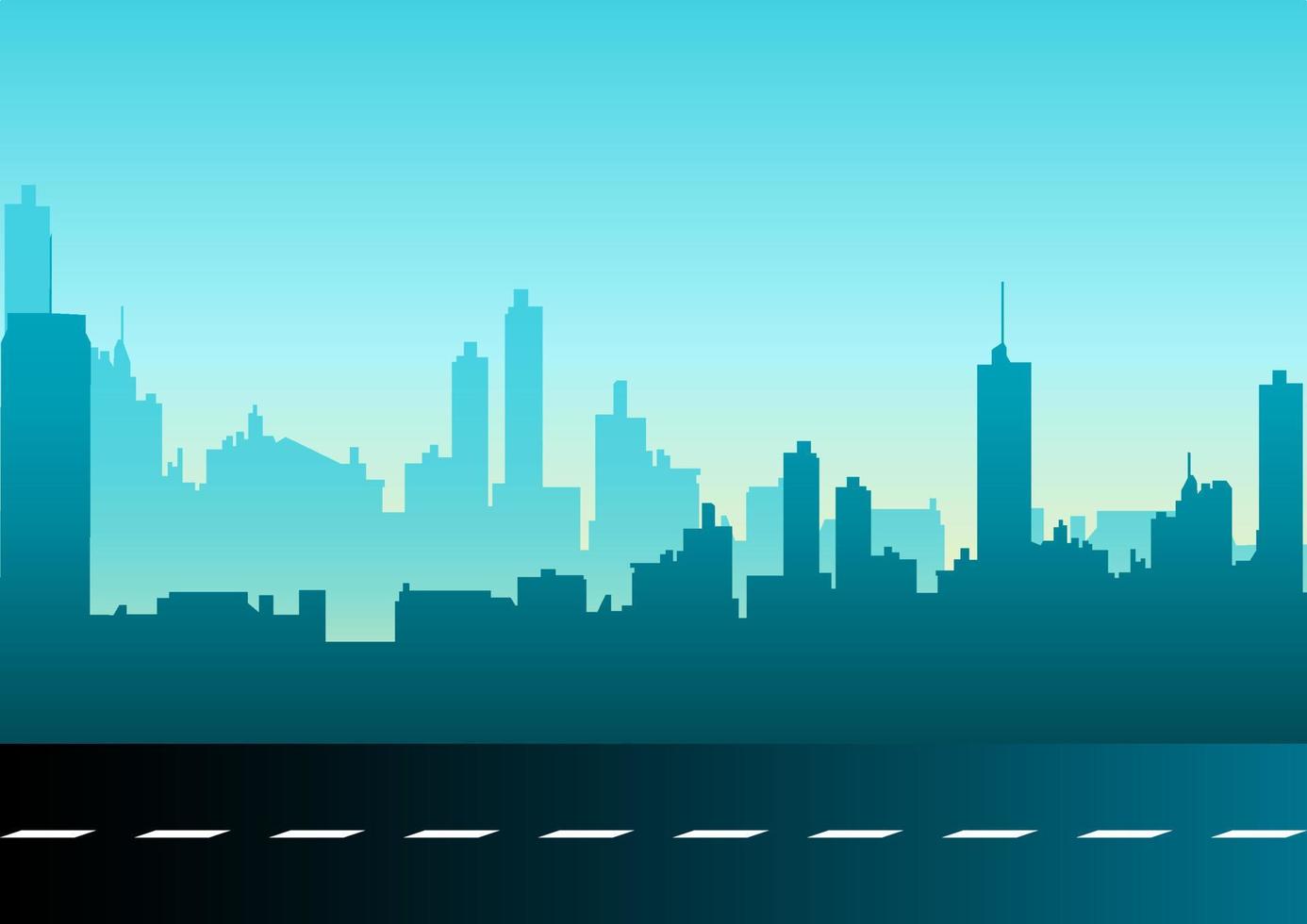 ilustración vectorial de un paisaje urbano vector