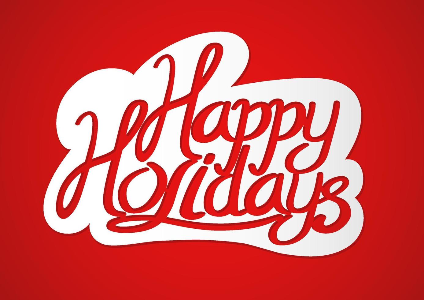 Happy holidays text vector