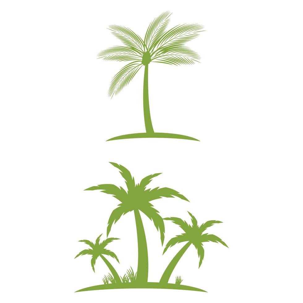 Palm tree summer logo template vector illustration