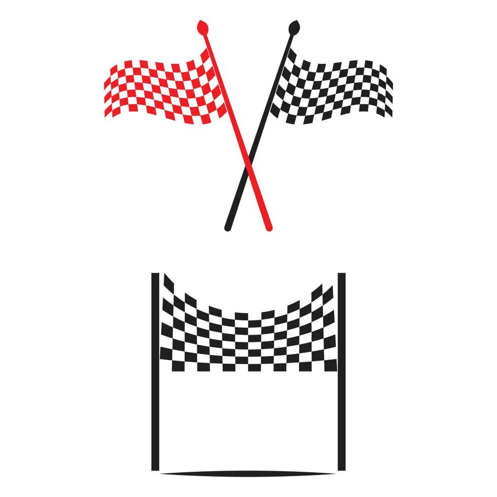 Race flag icon, simple design illustration vector