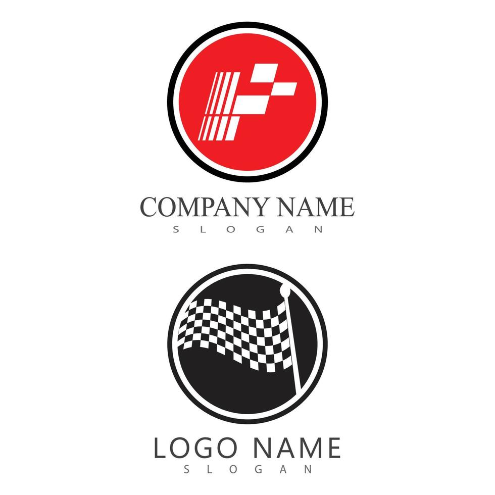 Race flag icon, simple design illustration vector