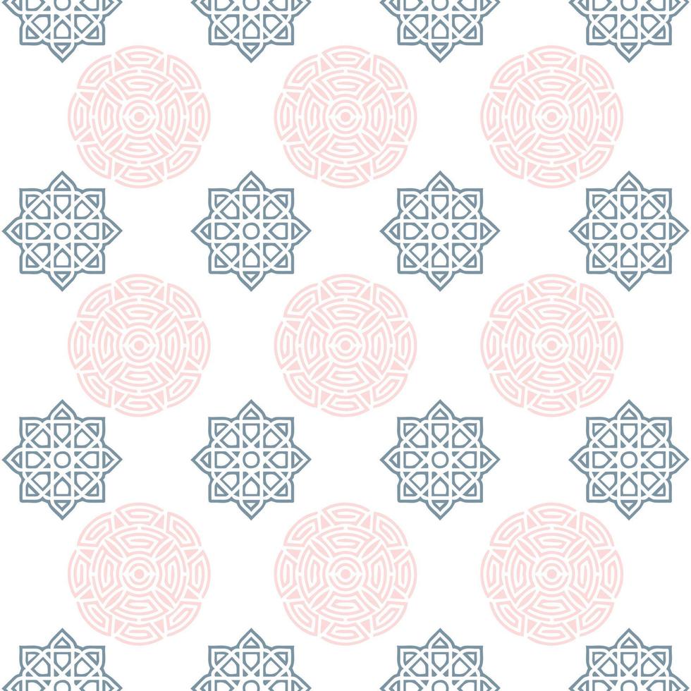 Seamless Creative Mandala Pattern Design With White Background vector