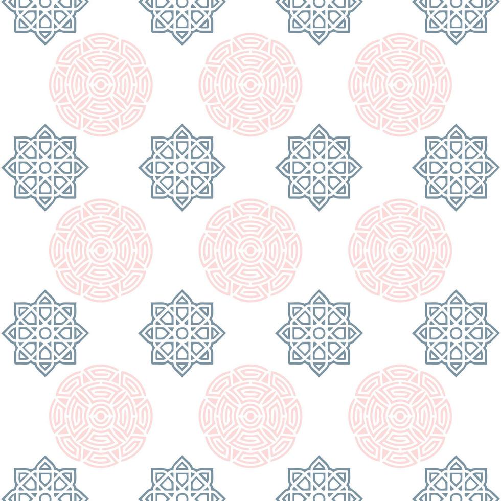 Seamless Creative Mandala Pattern Design With White Background vector