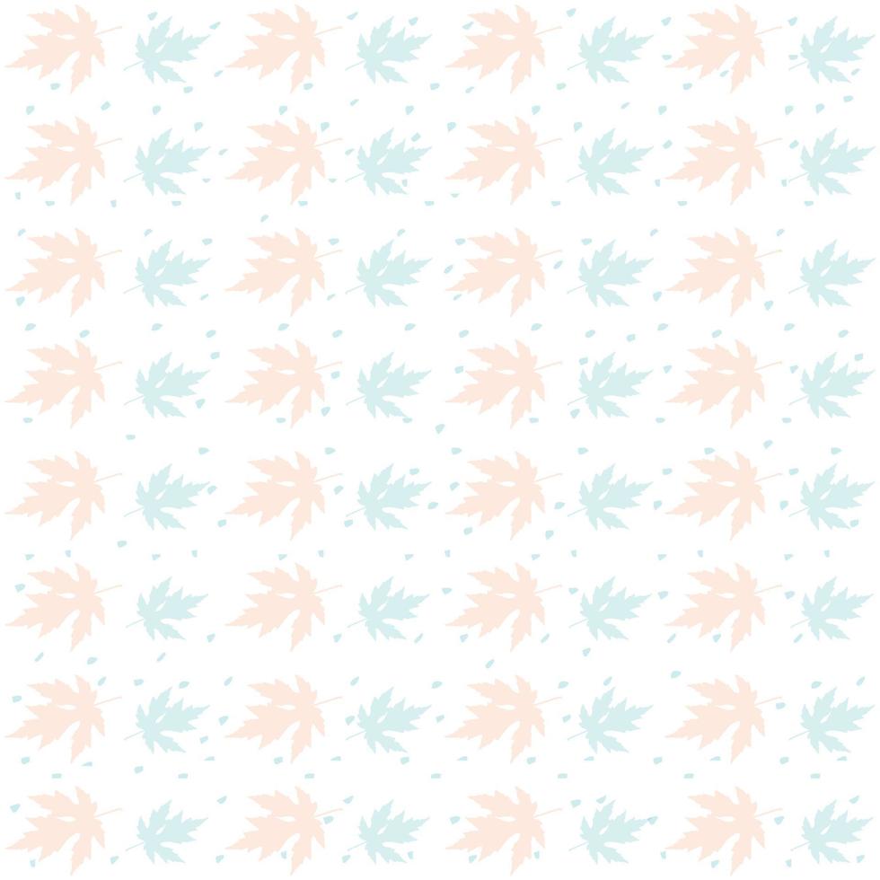 Seamless Leaf Pattern Design Vector Illustration