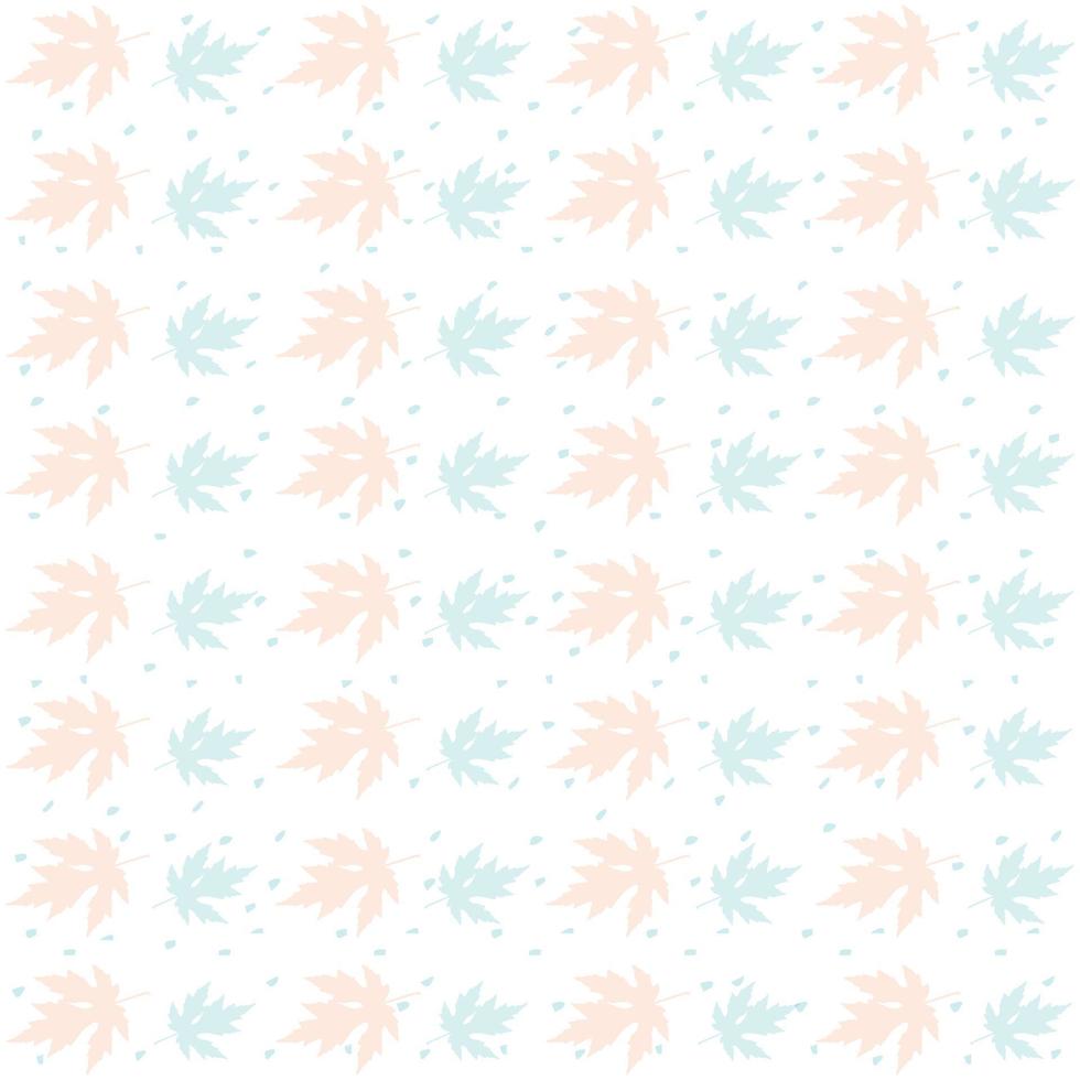 Seamless Leaf Pattern Design Vector Illustration