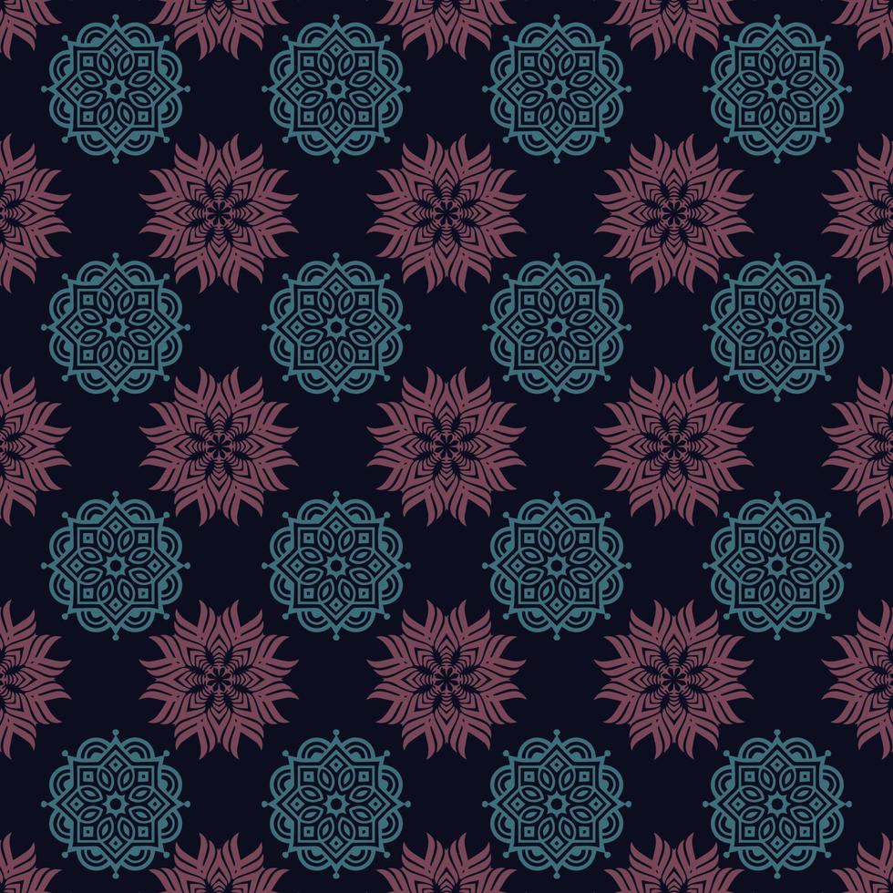 Seamless Mandala Pattern Design Vector Illustration