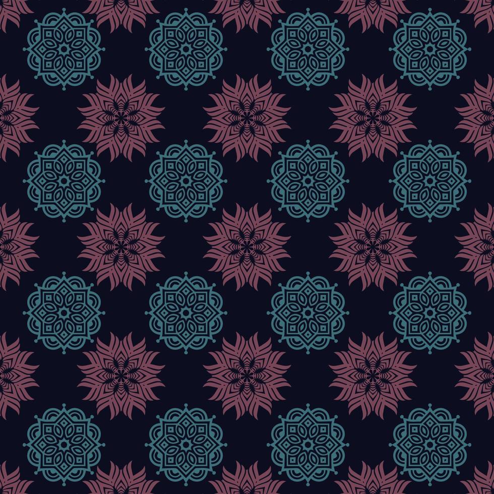 Seamless Mandala Pattern Design Vector Illustration