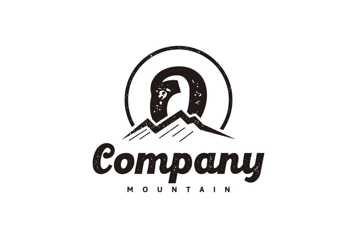 logo O ,initial  design inspiration with mountain logo vector