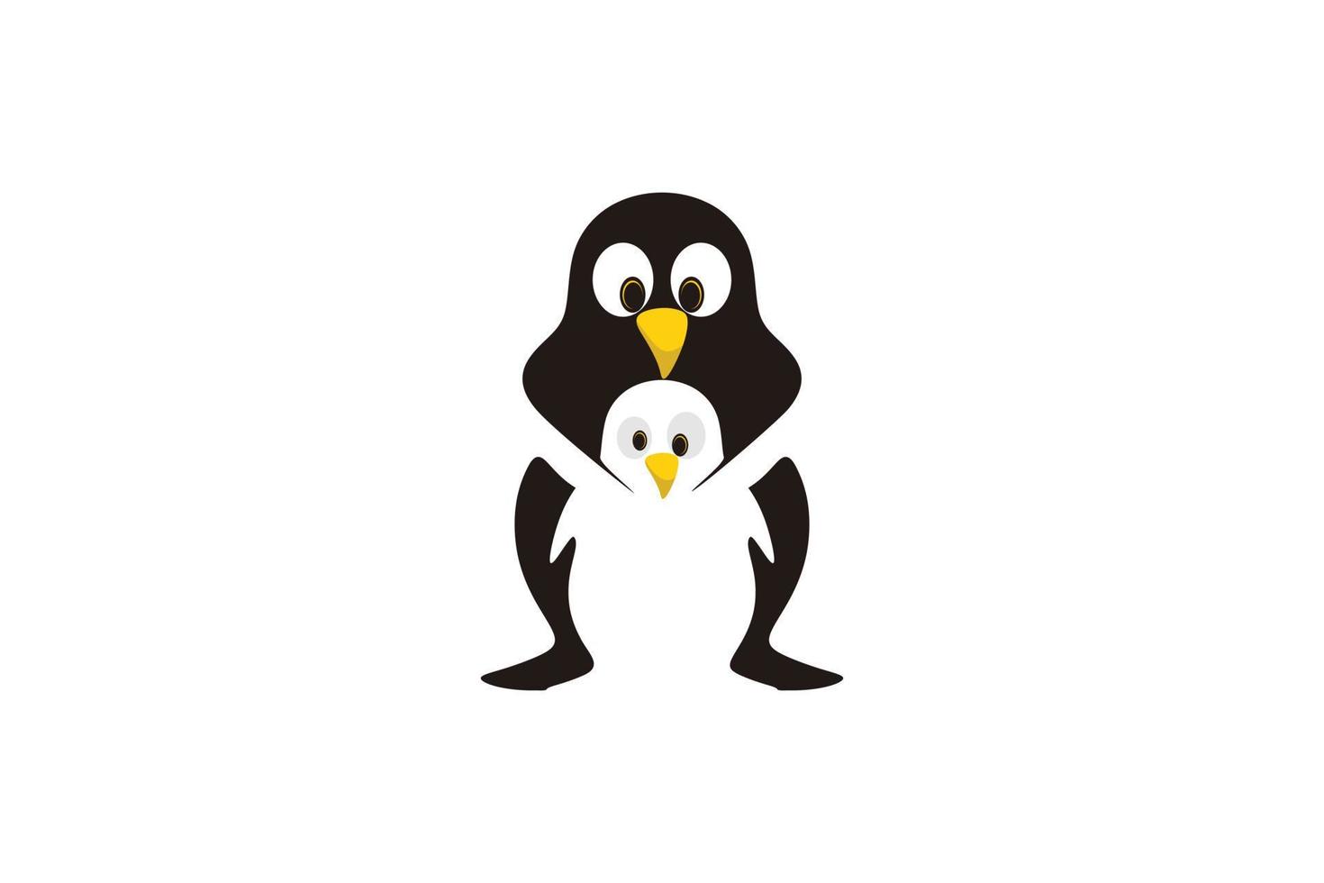 inspiración para el diseño del logo del pingüino vector