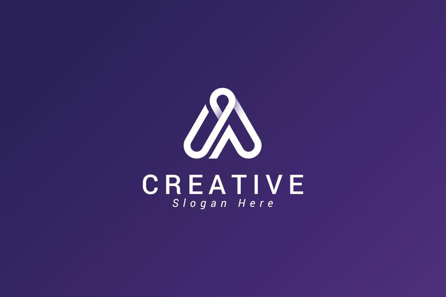 Letter A creative 3d aesthetic modern technological logo vector