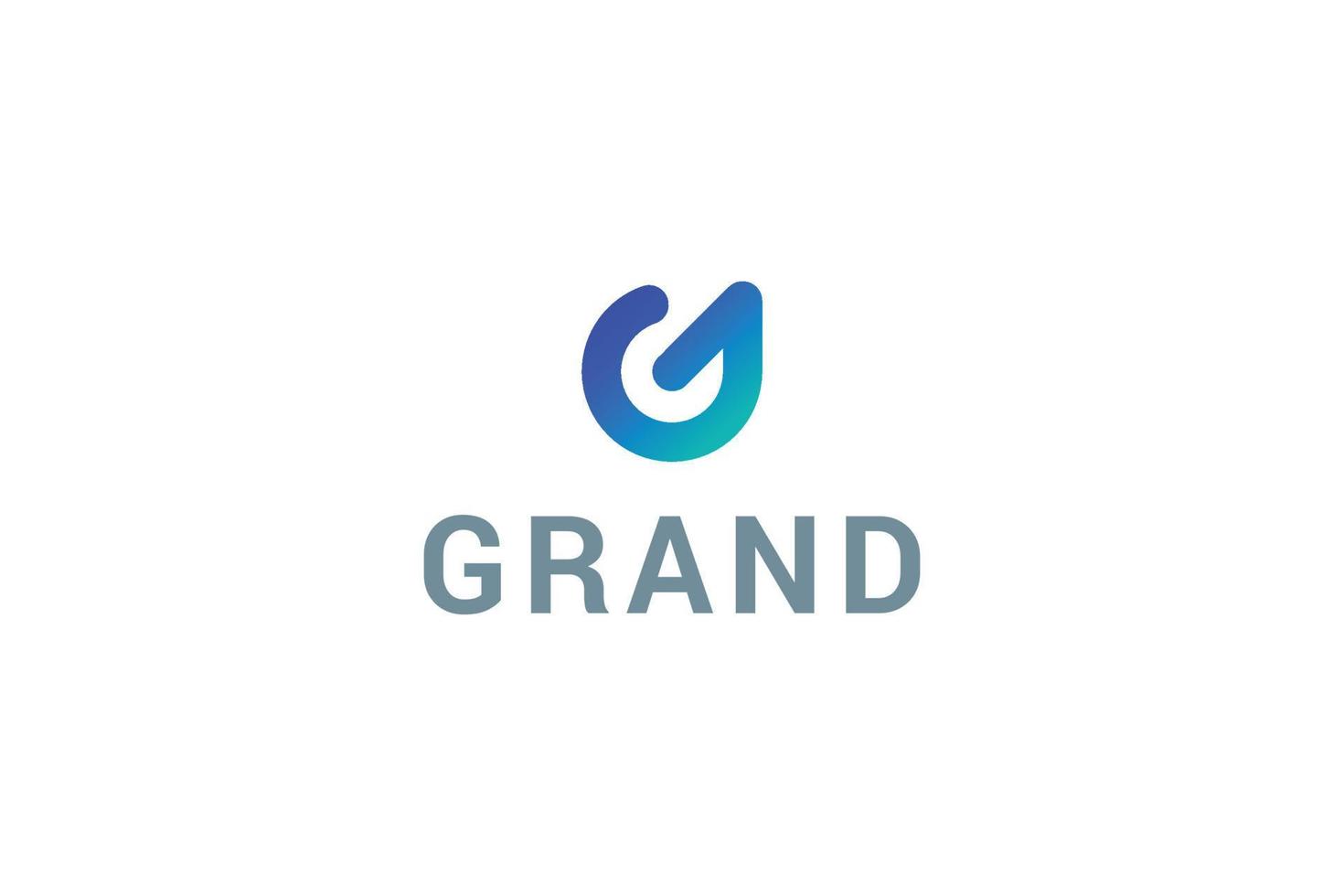 Letter g creative minimal natural logo vector