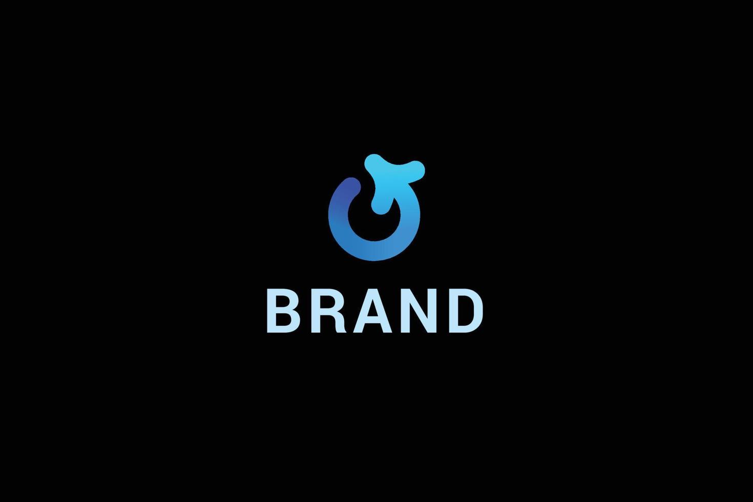 Letter O creative motion arrow technological logo vector