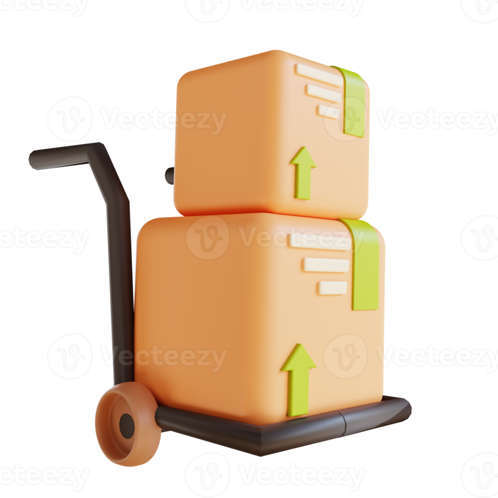 3D illustration box train png