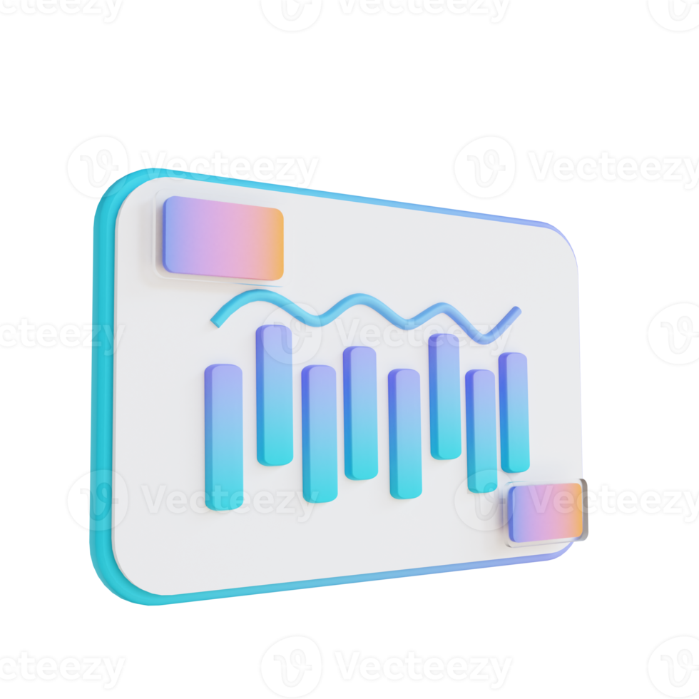 análisis de datos de ilustración 3d 2 png