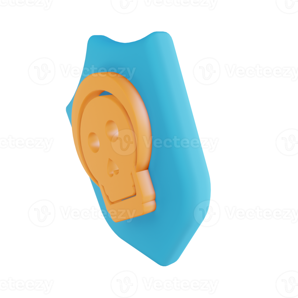 3D illustration virus security png