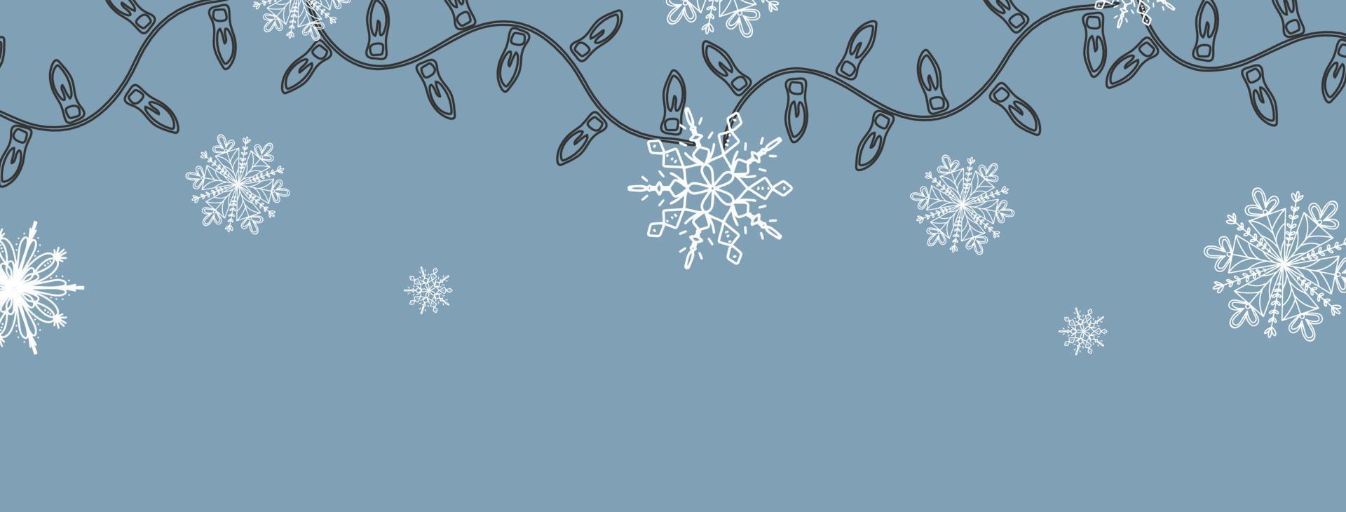 Beautiful set of white botanical elements Christmas tree, berries for winter design. Collection of Christmas New Year elements. Frozen silhouettes of crystal twigs on a blue background. vector