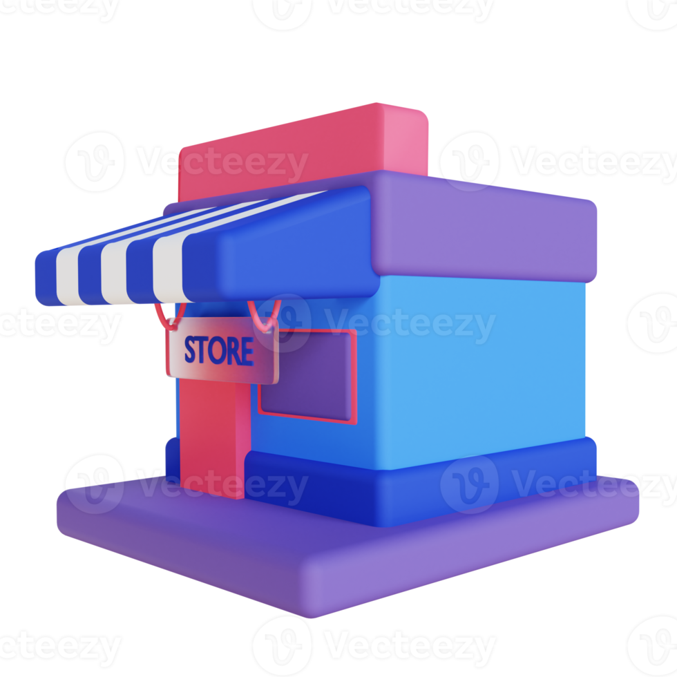 tienda de ilustracion 3d png